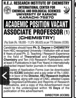 University Of Karachi Jobs 2020