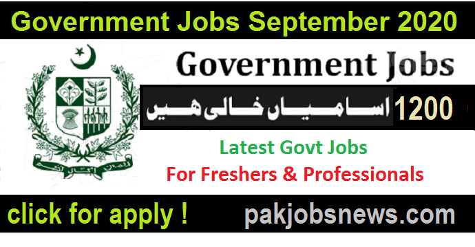 Government Jobs in September 2020