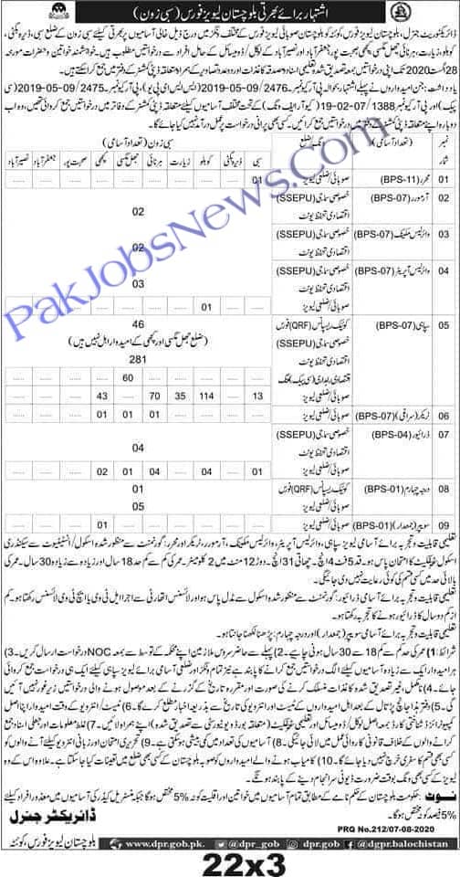 Jobs Advertisement For Levies Force August 2020