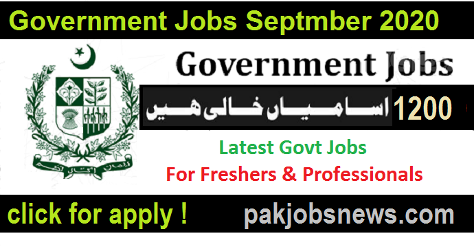 today govt jobs in Pakistan