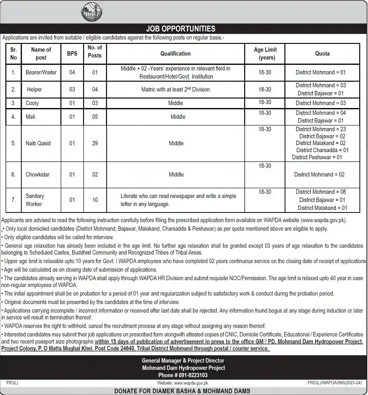 Wapda Jobs 2023