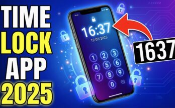 Time Lock App 2025 thumbnail showing digital clock password screen for Android security